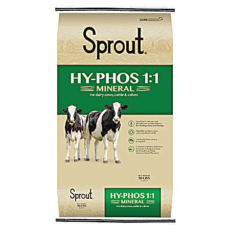 Hy-Phos 1/1 Mineral & Vitamin Supplement for Dairy Cows, Cattle & Calves
