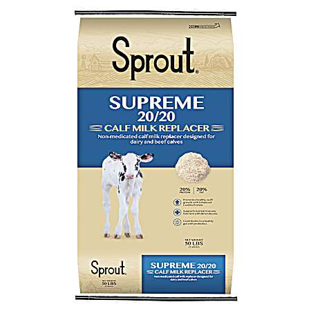 Supreme 20/20 Calf Milk Replacer - 50 lb