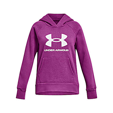 Girls' Mystic Magenta Rival Fleece Big Logo Hoodie