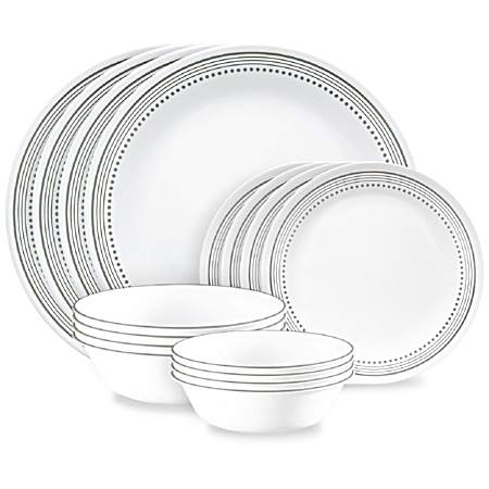Mystic Gray 16 Pc. Mugless Dinnerware Set