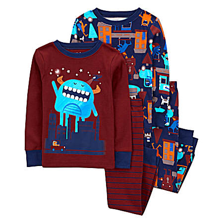 Toddler Boys' Monster Pajamas - 4 Pc