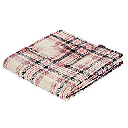 Black/Red Plaid Velvet Blanket