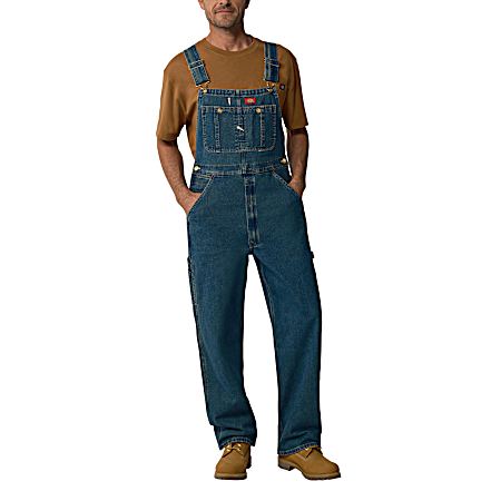 Men's Indigo Medium Heritage Tint Denim Bib Overalls