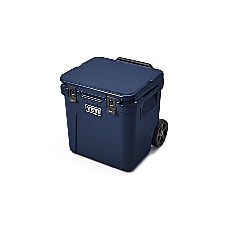 Navy Roadie 48 Cooler w/ Wheels & Retractable Periscope Handle