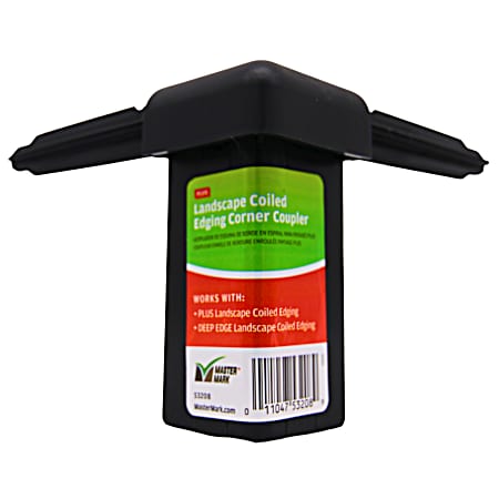 90 Degree Black Contractor Edging Corner Coupler