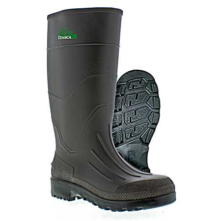 Men's Brown PVC Pro Steel Toe Boots