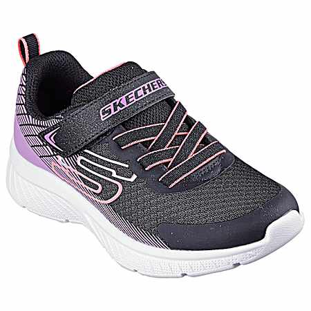 Girls' Black Multi Microspec Plus Sprint Speed Shoes