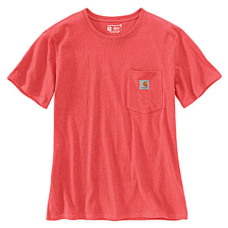 Women's Loose Fit Heavyweight Short Sleeve Pocket Shirt