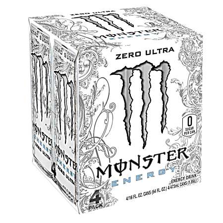 16 oz Zero Ultra Energy Drinks - 4 Pk