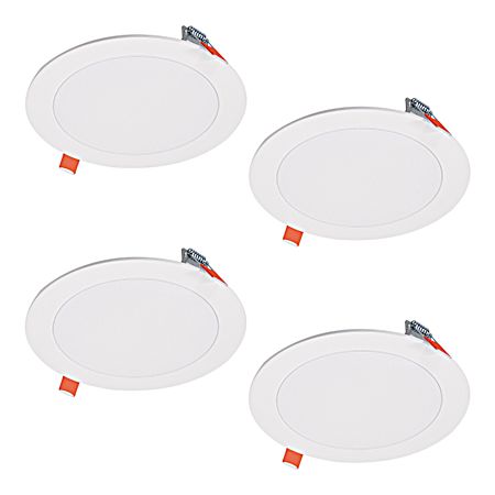 5/6 in LED 3CCT Can-less Slim Edge Downlight - 4 Pk