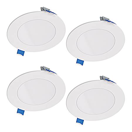 4 in. LED 3CCT Can-Less Slim Edge Downlight - 4 Pk.