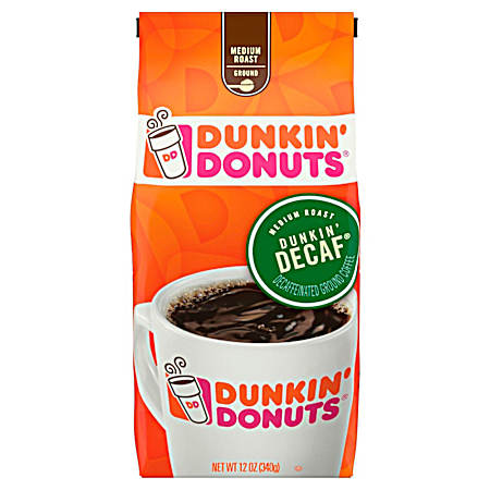 Dunkin’Decaf Medium Roast Ground Coffee