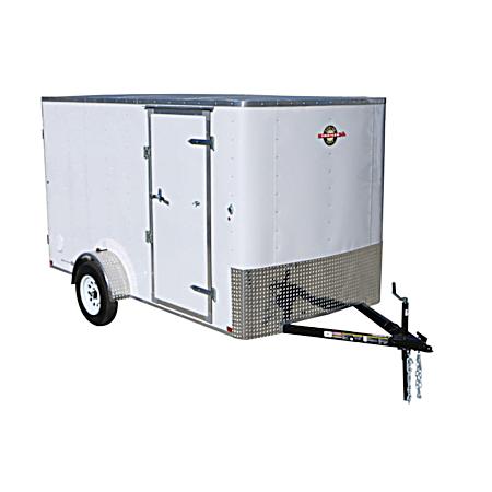 White Cargo Trailer w/ Ramp Door