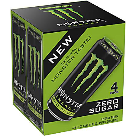 16 Oz Original Zero-Sugar Energy Drink - 4 Pk