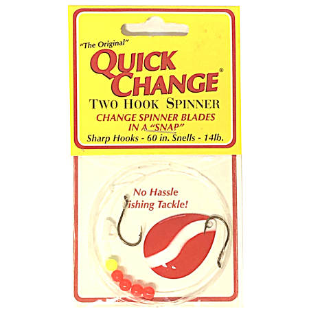 Red/White Two-Hook Quick Change Colorado Spinner