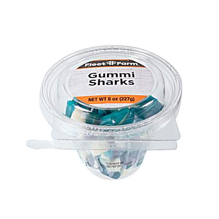 8 Oz Gummi Sharks Chewy Candy
