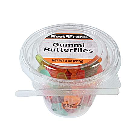 8 Oz Gummi Butterflies Chewy Candy