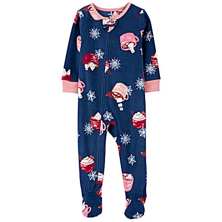 Infant Girls' Navy Hot Cocoa Sleep-N-Play