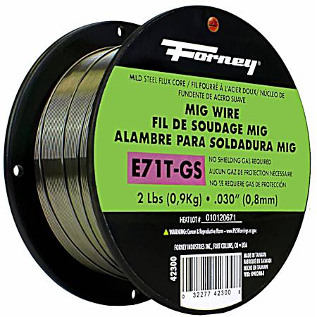 E71T-GS Self Steel Flux-Core Welding Wire .030 in x 2 Pound