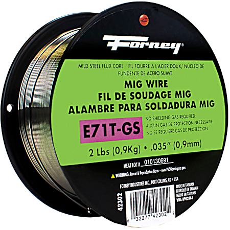 E71T-GS Self Steel Flux-Core Welding Wire .035 in x 2 Pound