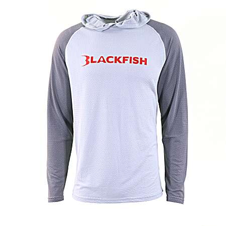 Men's Grey Storm Angler UPF Sun Hoodie