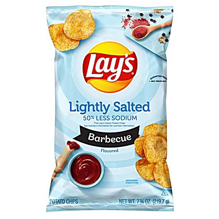 7.8 oz Lightly Salted BBQ Flavored Potato Chips