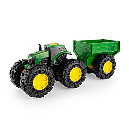 8 in Monster Treads Lights & Sounds Tractor w/ Wagon