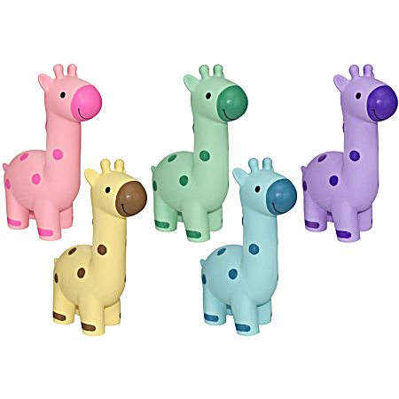 5.75 in Latex Mini Giraffes Dog Toys - Assorted