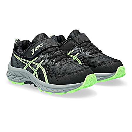 Kids' PS Venture 9 Black/Green Running Shoes