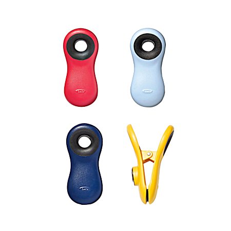 4 pc Magnetic All-Purpose Clip Set Assorted Colors