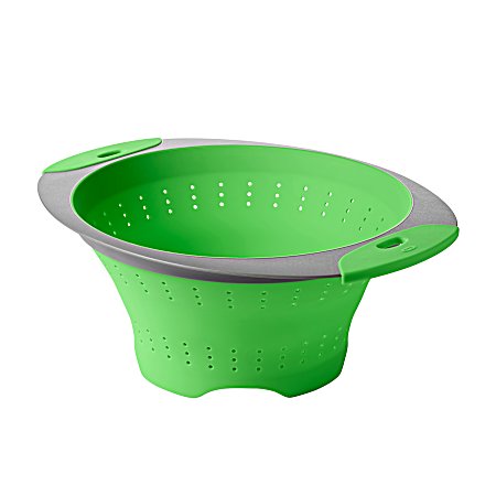 3.5 qt Green Collapsible Colander with Handles