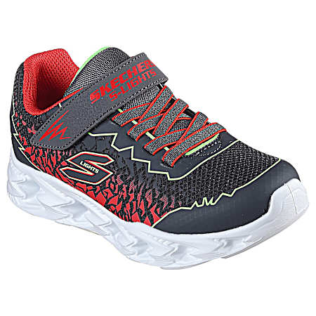 Boys' Gray Multi S Lights Vortex 2.0 Zorento Shoes