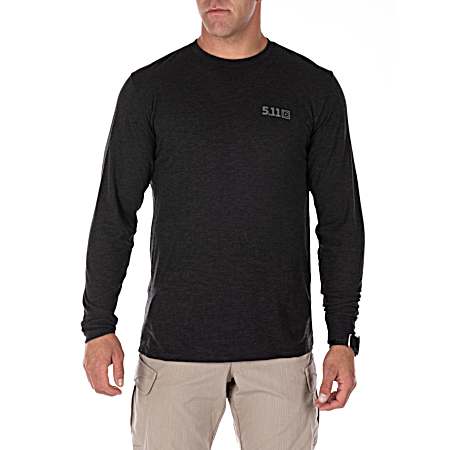 Men's Black Heather Legacy Long Sleeve Shirt