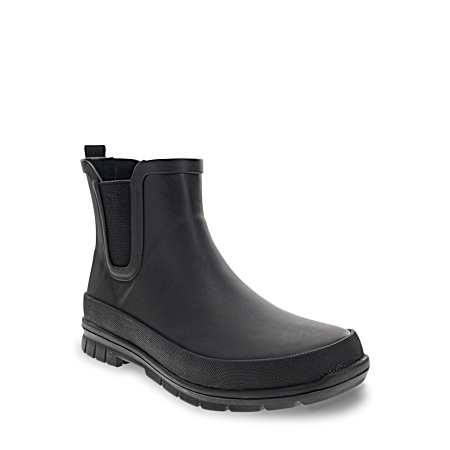 Women's Black Chelsea Mat Rainboots