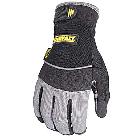 Men's Grey/Black Heavy-Duty Performance Gloves