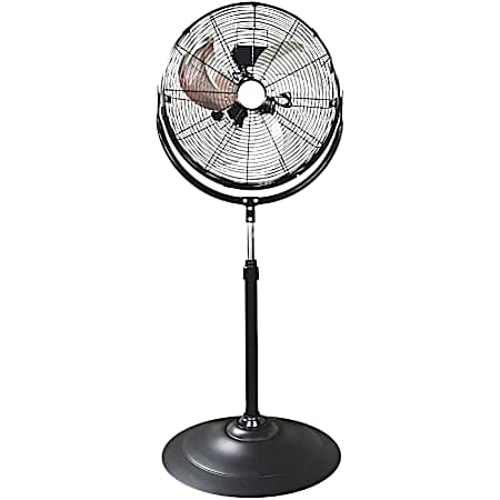 18 in Black High Velocity Oscillating Stand Fan