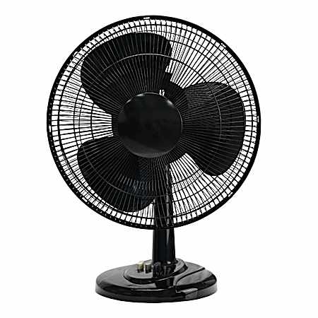 16 in Black Oscillating Table Fan