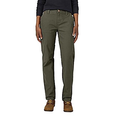 Women's Moss Duck Relaxed Straight Fit Carpenter Pants