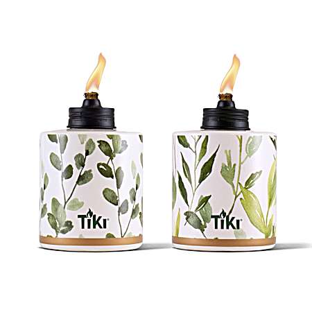 Greenery Glass Table Torches