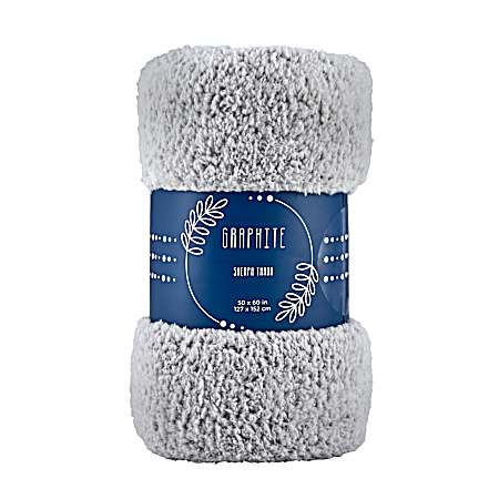 Graphite Sherpa Throw - Assorted