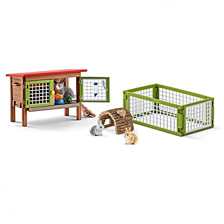 Farm World Rabbit Hutch Toy Figurines