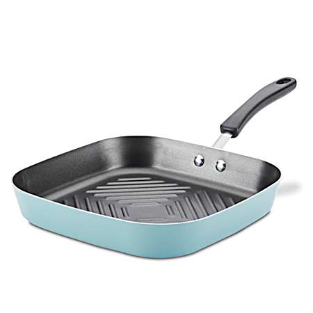 CookStart 11 in Square Deep Grill Pan - Aqua