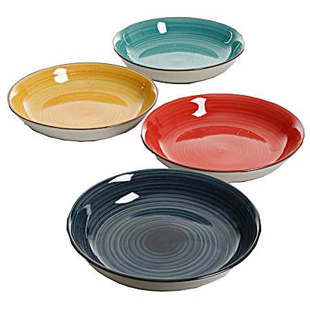 4 pc. 10 in. Color Speckle Pasta Bowl Set Assorted