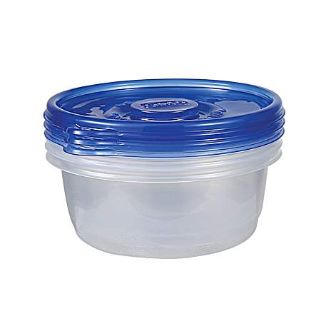 48 oz Big Bowl Large Round Food Containers 3 Ct