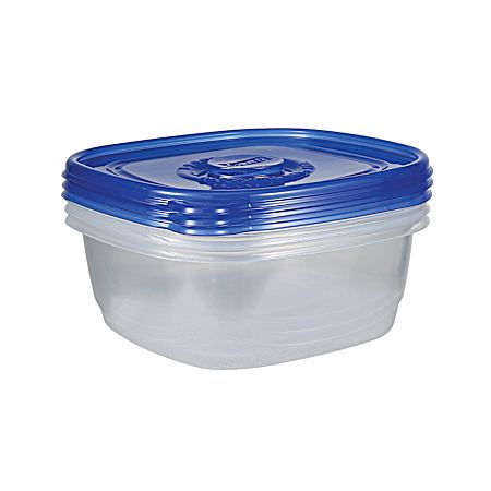 104 oz Family Size Extra Large Square Food Containers 3 Ct