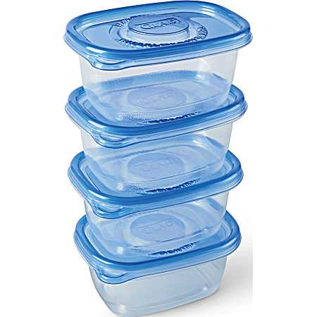 24 oz To Go Snack Medium Rectangle Food Containers 4 Ct