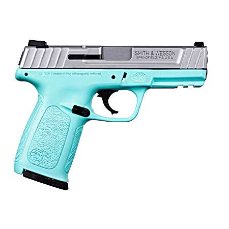 SDVE 9MM 4SS Robin Egg Blue w/ Stainless Slide Pistol