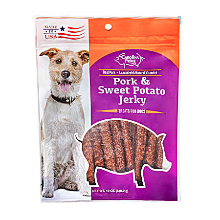 12 oz Pork & Sweet Potato Jerky Dog Treats