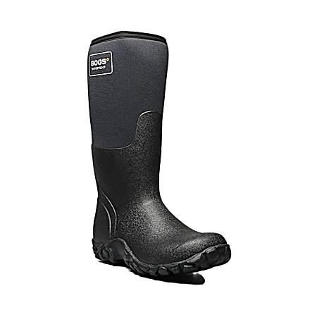 Men's Solid Black Mesa Rainboots