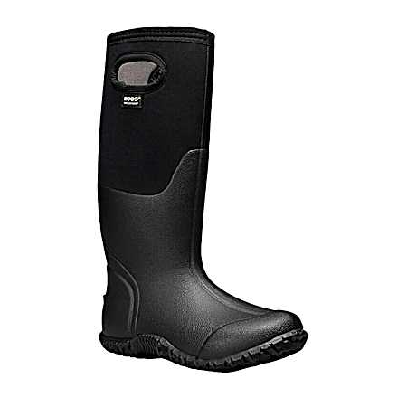 Women's Solid Black Mesa Rainboots